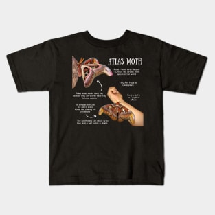 Animal Facts - Atlas Moth Kids T-Shirt